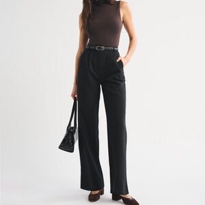 Abercrombie Wide Leg Pant - black - 00 Short